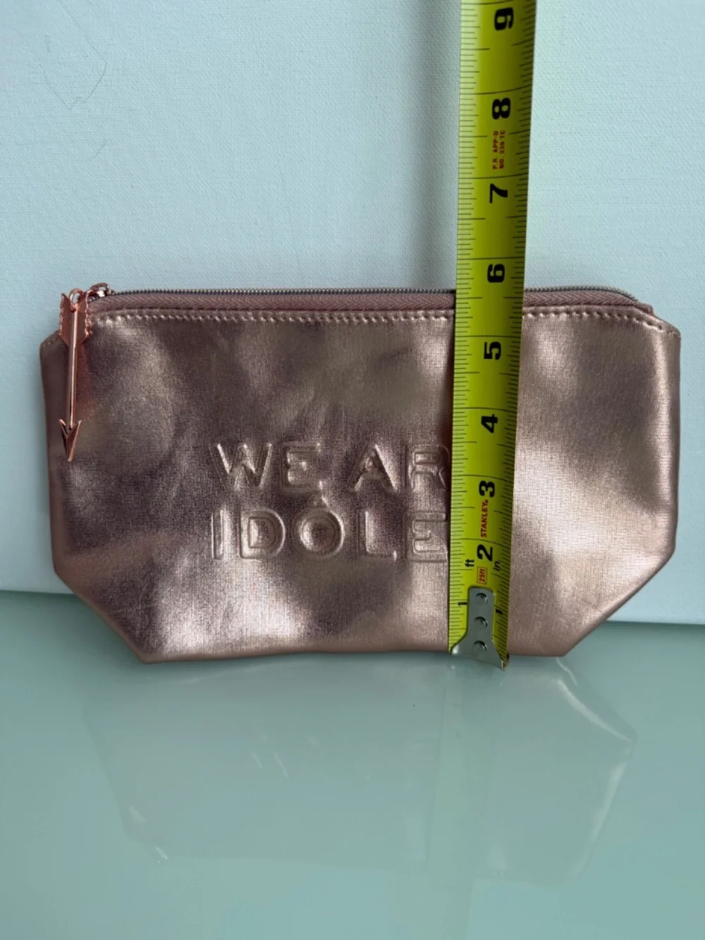 Lancôme We Are Idôles Rose Gold Metallic Cosmetic Makeup Bag